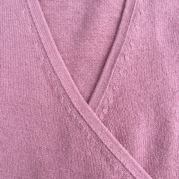 Vertigo Y2K Wool Angora Cashmere blend Wrap Cardigan Sweater  Size L Pink - Picture 4 of 15